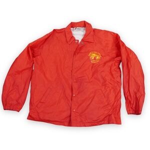 Boy Scouts Nylon Jacket Mens XL Red 2005 Jamboree Daniel Webster Council Lined